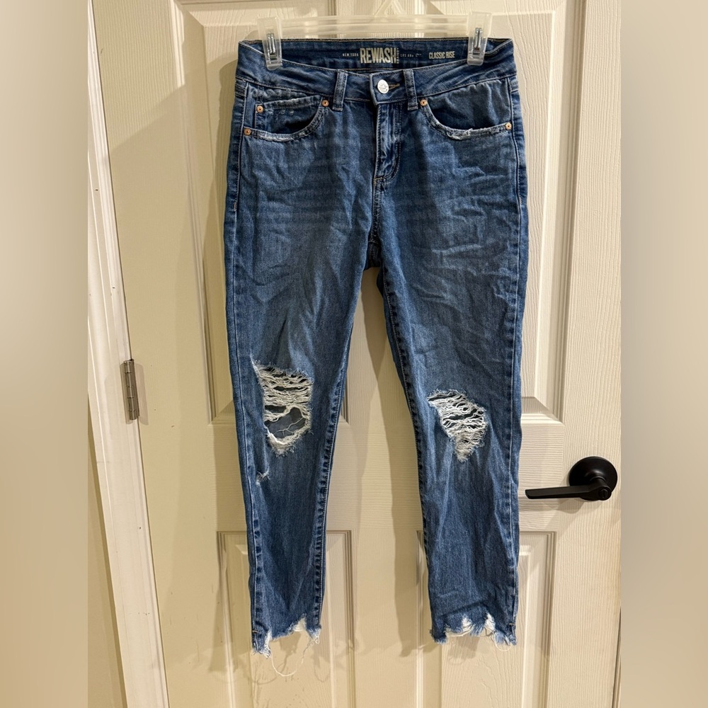 Rewash Blue Distressed Skinny Jeans